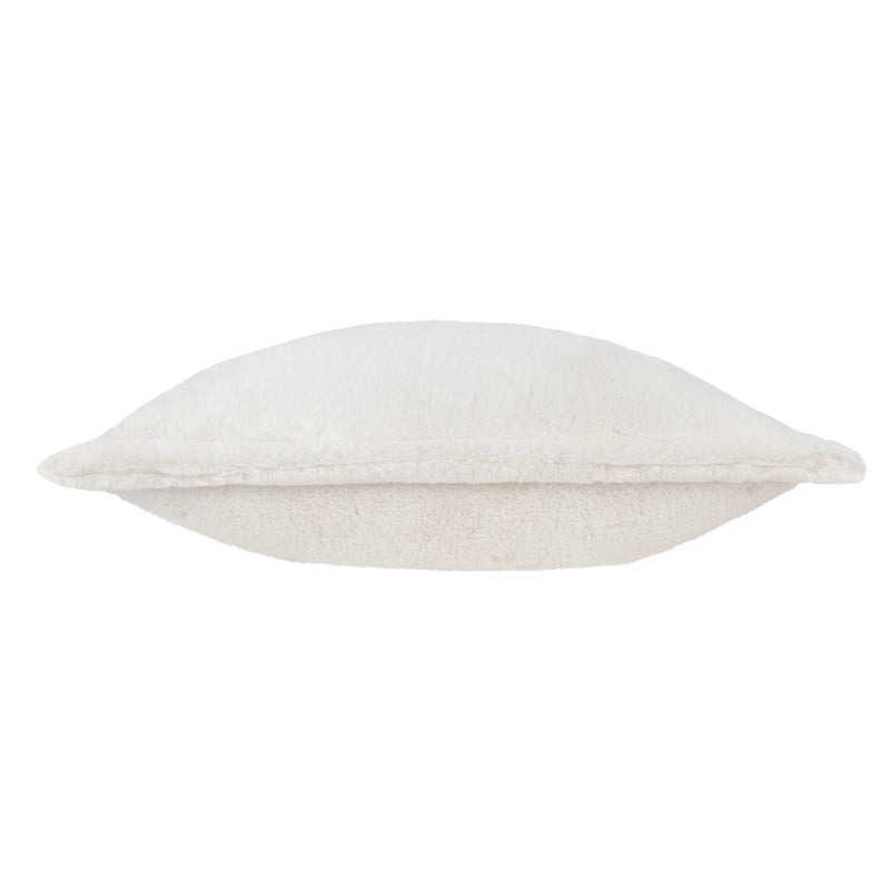 Plain White Cushions - Kallu Faux Fur Cushion Cover Ecru furn.