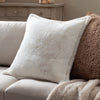 Plain White Cushions - Kallu Faux Fur Cushion Cover Ecru furn.