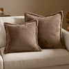 Plain Brown Cushions - Kallu Faux Fur Cushion Cover Mocha Furn