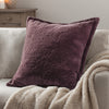 Plain Purple Cushions - Kallu Faux Fur Cushion Cover Mulberry furn.