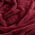 Plain Brown Throws  - Kallu Double-Sided Faux-Fur Throw Berry Furn