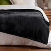 Plain Black Throws - Kallu Double-Sided Faux-Fur Throw Black furn.