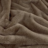 Plain Brown Throws - Kallu Double-Sided Faux-Fur Throw Mocha furn.