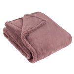 Plain Pink Throws - Kallu Double-Sided Faux-Fur Throw Mulberry furn.