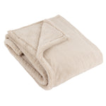 Plain Beige Throws - Kallu Double-Sided Faux-Fur Throw Natural furn.