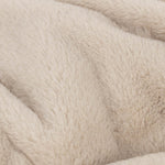 Plain Beige Throws - Kallu Double-Sided Faux-Fur Throw Natural furn.