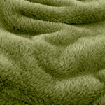 Plain Green Throws - Kallu Double-Sided Faux-Fur Throw Olive furn.