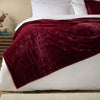 Plain Red Throws  - Kallu Double-Sided Faux-Fur Throw Berry Furn