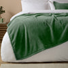 Plain Green Throws  - Kallu Double-Sided Faux-Fur Throw Frost Green Furn