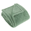 Plain Green Throws  - Kallu Double-Sided Faux-Fur Throw Frost Green Furn