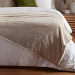 Plain Beige Throws - Kallu Double-Sided Faux-Fur Throw Natural furn.