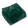 Plain Green Throws  - Kallu Double-Sided Faux-Fur Throw Needle Green Furn