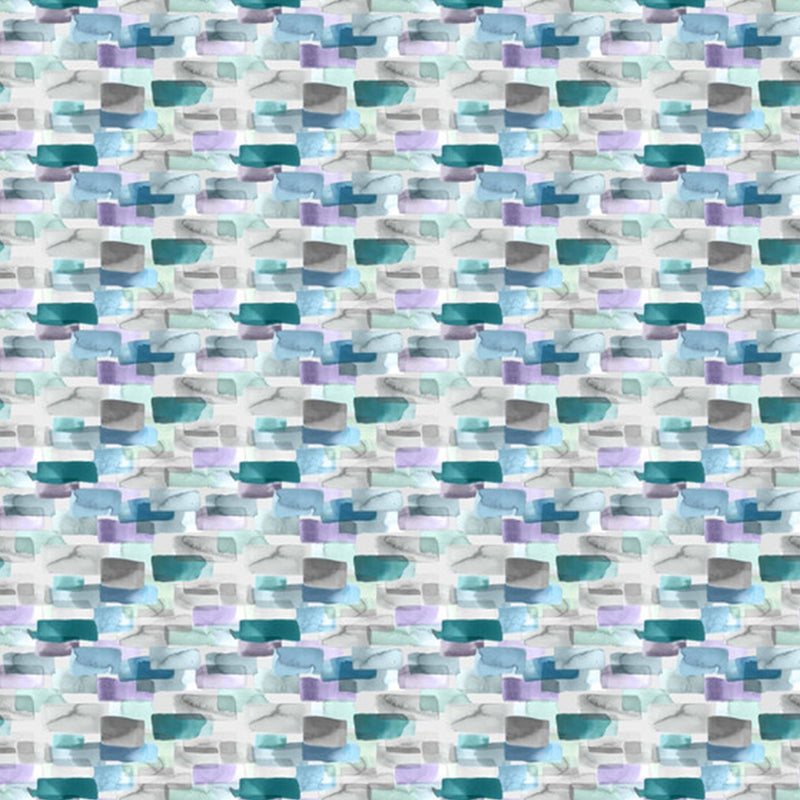 Voyage Maison Kampala Printed Cotton Fabric in Ocean