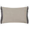 Geometric Brown Cushions - Kari Printed Ruche Fringe Feather Filled Cushion Stone Voyage Maison