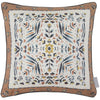 Geometric Orange Cushions - Kari Printed Piped Cushion Cover Terracotta Voyage Maison