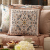 Geometric Orange Cushions - Kari Printed Piped Cushion Cover Terracotta Voyage Maison