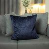 Ashley Wilde Kassaro Crushed Velvet Cushion Cover in Ink/Royal