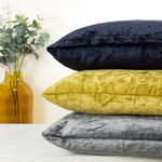 Ashley Wilde Kassaro Crushed Velvet Cushion Cover in Smoke