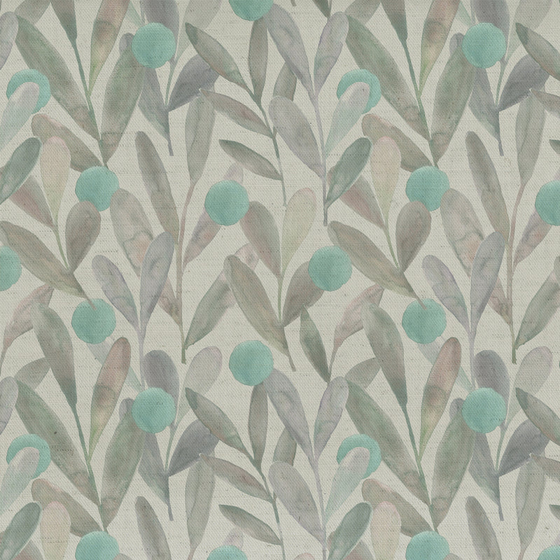 Katsura Printed Fabric Sample Swatch Aqua