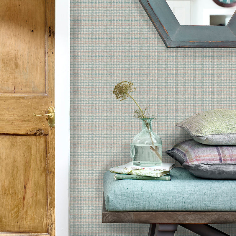 Voyage Maison Kelty 1.4m Wide Width Wallpaper in Duck Egg