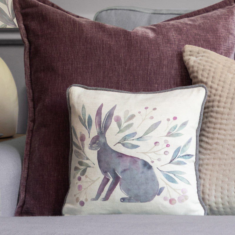 Voyage Maison Kensuri Small Printed Cushion Cover in Violet