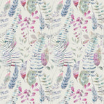 Voyage Maison Kenton Printed Cotton Fabric in Loganberry Parchment