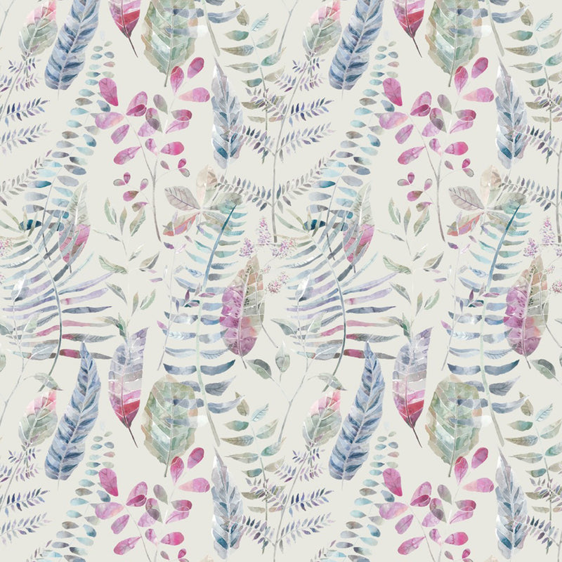 Voyage Maison Kenton Printed Cotton Fabric in Loganberry Parchment