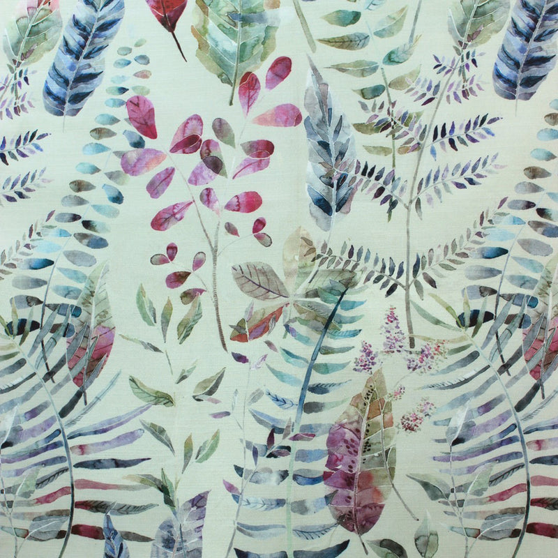 Voyage Maison Kenton Printed Cotton Fabric in Loganberry Parchment