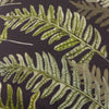 Woodland Black Cushions - Kielder Forest Fern Night Printed Velvet Cushion Cover Black Wylder