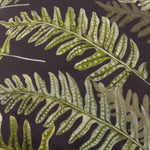 Woodland Black Cushions - Kielder Forest Fern Night Printed Velvet Cushion Cover Black Wylder