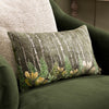 Woodland Green Cushions - Kielder Forest Haldon Printed Velvet Cushion Cover Khaki Wylder