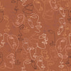 furn. Kindred Abstract Faces Duvet Cover Set in Apricot