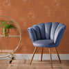 furn. Kindred Wallpaper Sample in Terracotta/Coral