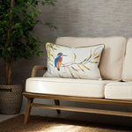 Animal Yellow Cushions - Kingfisher Printed Cushion Cover Evergreen Darren Woodhead