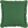 Paoletti Kirkton Floral Pleat Fringe Cushion Cover in Bottle Green