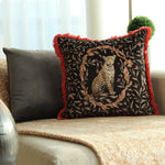 Paoletti Kitraya Leopard Cushion Cover in Paprika