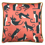 furn. Kitta Geo Cats Cushion Cover in Pink Watermelon