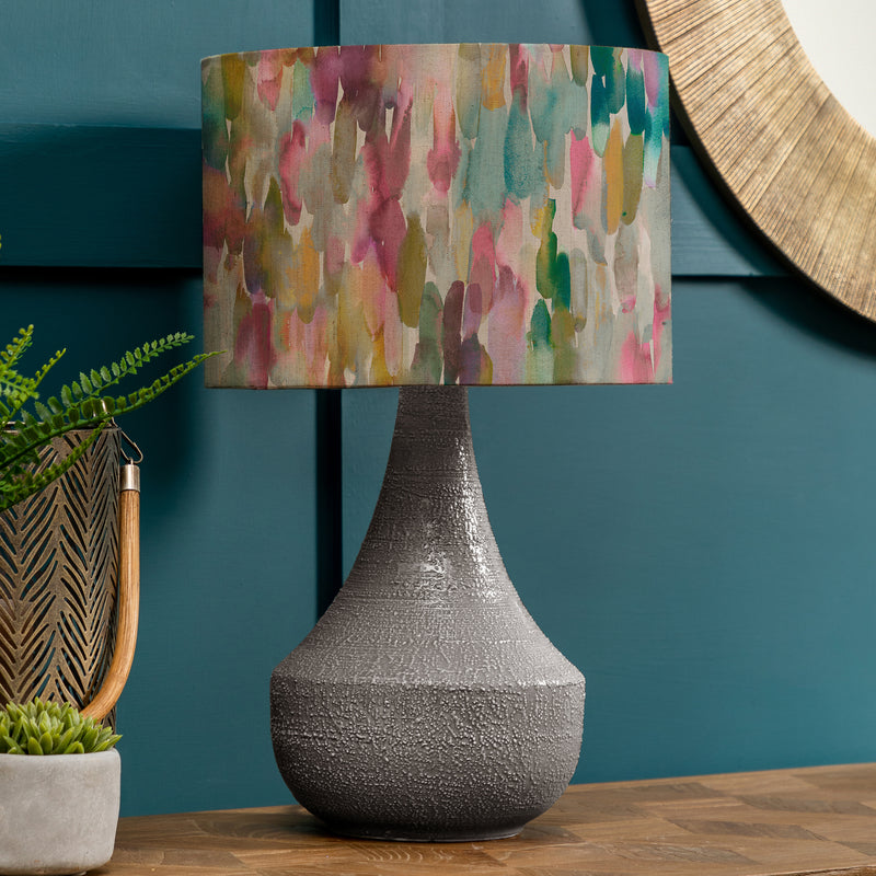 Abstract Grey Lighting - Azima Eva & Agri Complete Table Lamp Grey/Lotus Voyage Maison