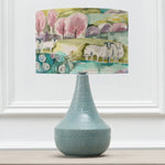 Animal Blue Lighting - Agri  & Buttermere Eva  Complete Table Lamp Teal/Linen Voyage Maison