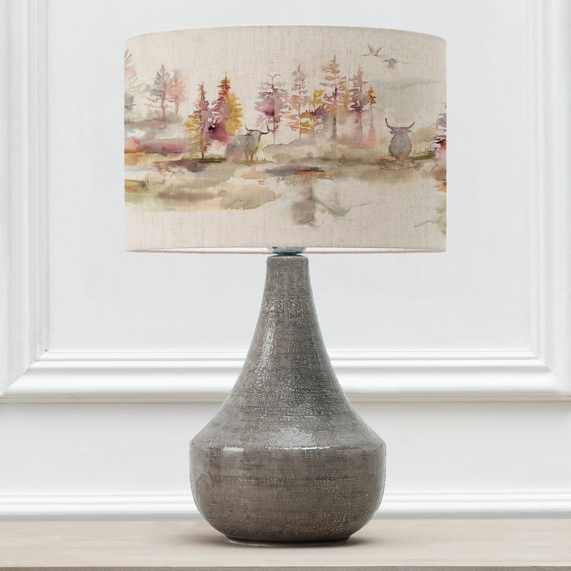 Animal Grey Lighting - Agri  & Caledonian Forest Eva  Complete Table Lamp Grey/Linen Voyage Maison