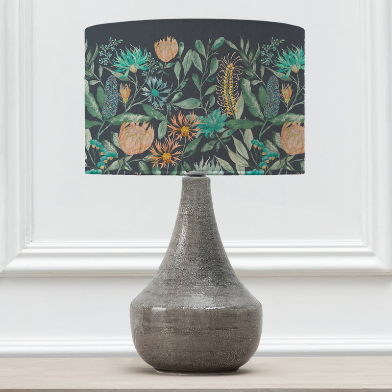 Floral Grey Lighting - Fortazela Eva & Agri Complete Table Lamp Grey/Sapphire Voyage Maison