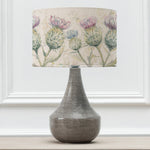 Floral Grey Lighting - Thistle Glen Eva & Agri Complete Table Lamp Grey/Linen Voyage Maison