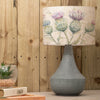 Floral Grey Lighting - Thistle Glen Eva & Agri Complete Table Lamp Grey/Linen Voyage Maison