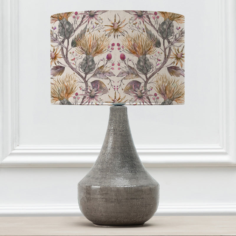 Floral Grey Lighting - Varys Eva & Agri Complete Table Lamp Grey/Gold Voyage Maison