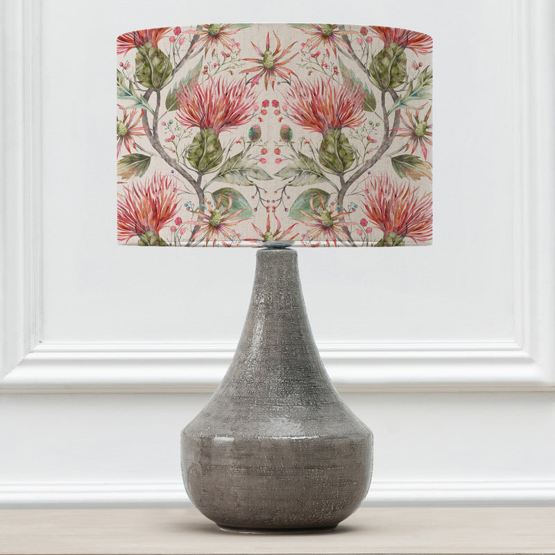 Floral Grey Lighting - Varys Eva & Agri Complete Table Lamp Grey/Russet Voyage Maison