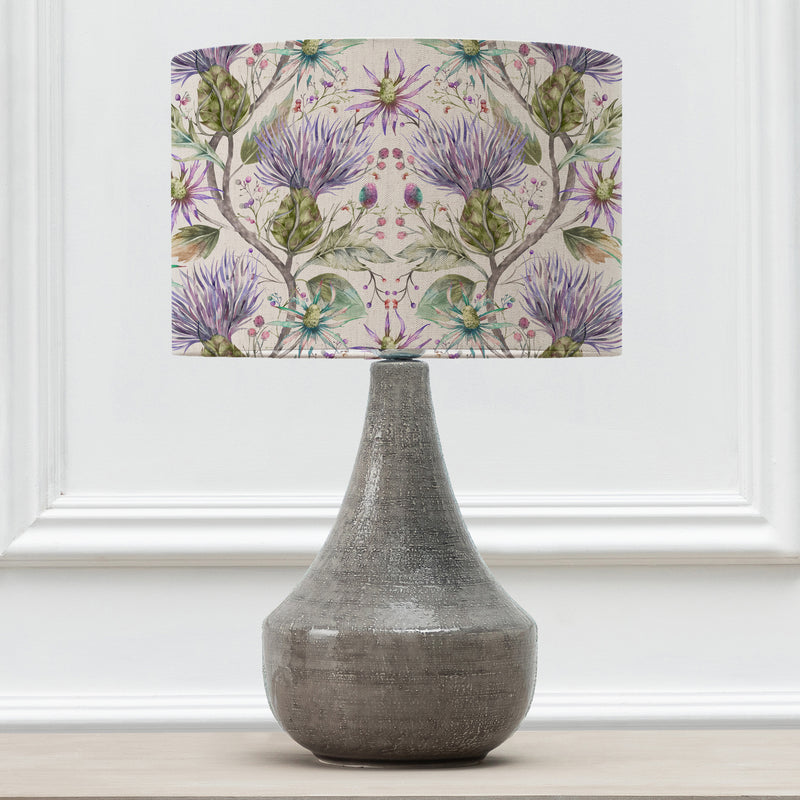 Floral Grey Lighting - Varys Eva & Agri Complete Table Lamp Grey/Violet Voyage Maison