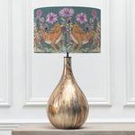 Floral Gold Lighting - Baghdev Eva & Allegra Complete Table Lamp Glass/Iris Voyage Maison