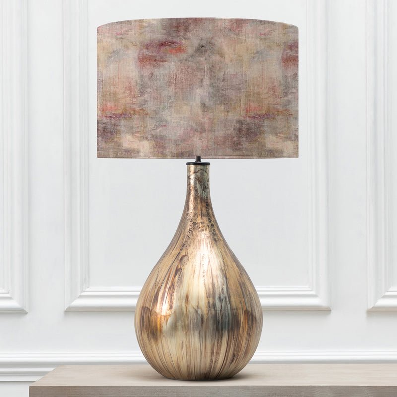 Abstract Gold Lighting - Allegra  & Monet Eva  Complete Table Lamp Glass/Amber Voyage Maison