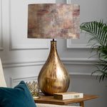 Abstract Gold Lighting - Allegra  & Monet Eva  Complete Table Lamp Glass/Amber Voyage Maison