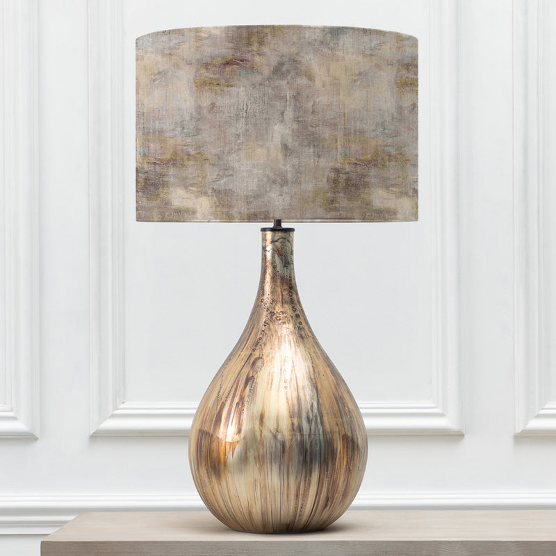 Abstract Gold Lighting - Allegra  & Monet Eva  Complete Table Lamp Glass/Ironstone Voyage Maison